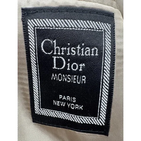 Christian Dior Vintage Men 48L Suit Jacket Coat Blazer Plaid Parisian Luxury Ivy - Picture 4 of 16